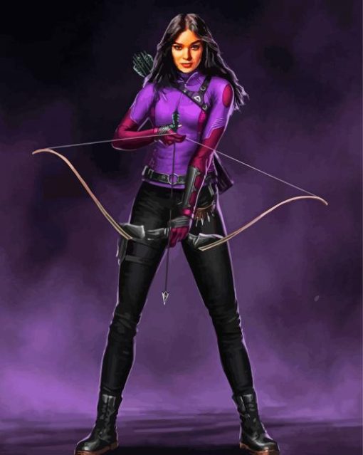 Superhero Kate Bishop paint by number