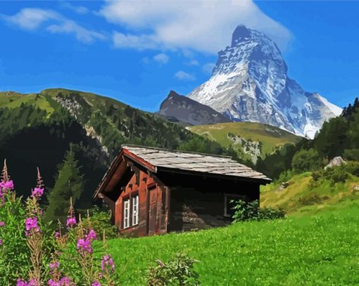 Swiss Landscape paint by number