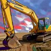 Track Excavator Construction Equipment paint by number