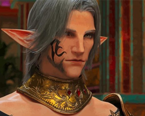 Urianger Final Fantasy paint by number