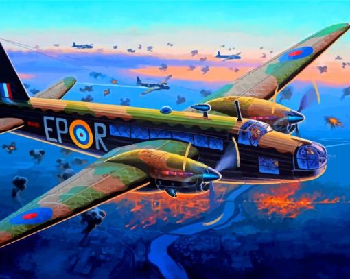 Vickers Wellington Bomber paint by number