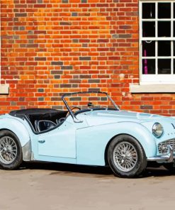 Vintage Triumph Tr3 Car paint by number