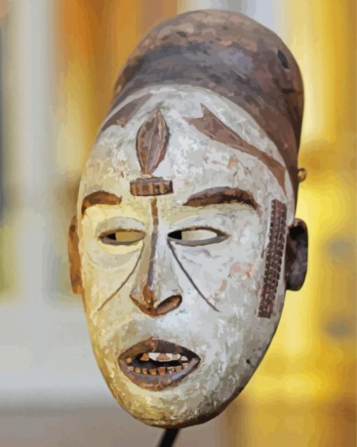 West African Mask paint by number