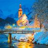 Winter Bavaria German paint by number