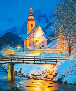 Winter Bavaria German paint by number