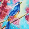 Abstract Blue Bird paint by number