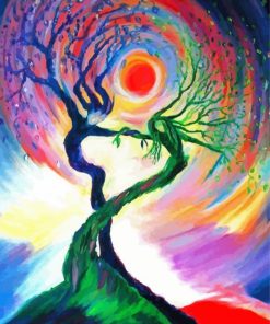 Abstract Female Tree paint by number