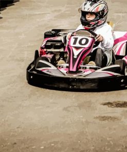 Aesthetic Go Kart paint by number