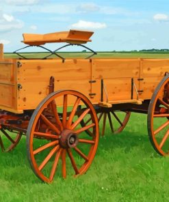 Antique Western Wagon paint by number