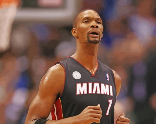 Basketball Player Chris Bosh paint by number