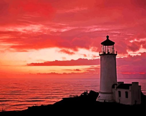 Beautiful View In North Head Lighthouse paint by number