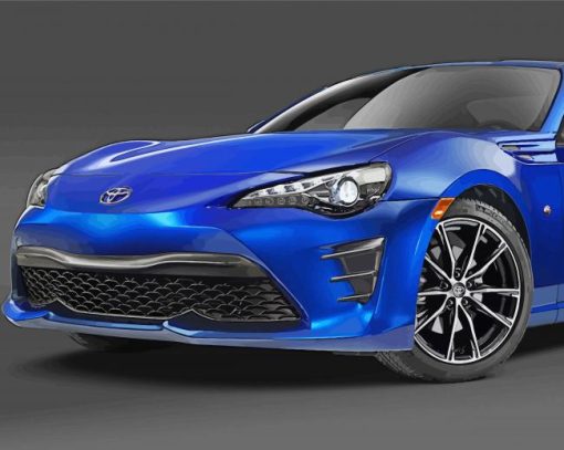 Blue Toyota 86 Art paint by number