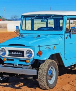 Blue Vintage Land Cruiser paint by number