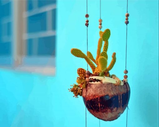 Cactus Hanging Plants paint by number