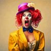 Crazy Female Clown paint by number