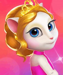 Cute Talking Angela paint by number