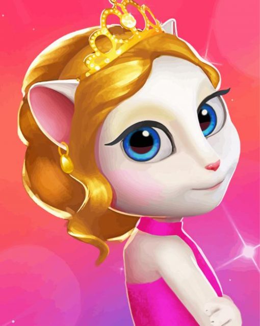 Cute Talking Angela paint by number