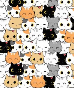 Cute Cat Kitten Cartoon paint by number