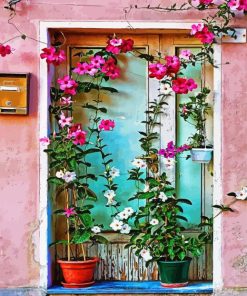 Flower Door paint by number