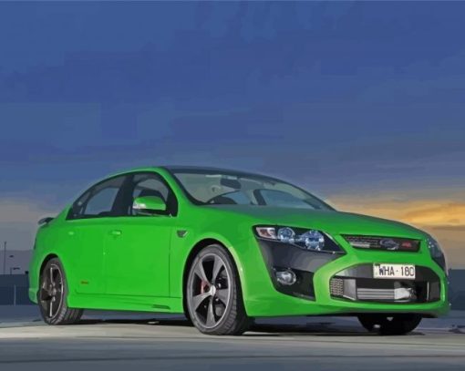 Green Ford FPV F6 paint by number