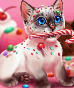 Kitten And Candy paint by number