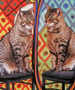 Mirror Cat Art paint by number