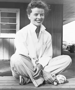 Old Katharine Hepburn Actress paint by number