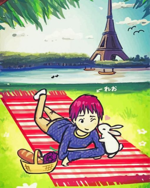 Paris Picnic Art paint by number