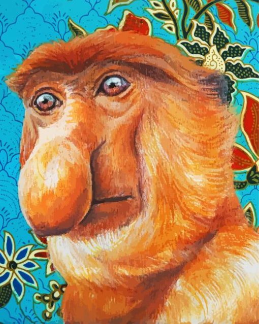 Proboscis Monkey Of Borneo Art paint by number