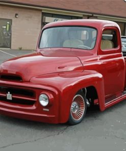 Red 55 International Pickup Paint by number