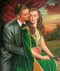 Romantic Rhett And Scarlett Art paint by number