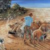 Sheep Farmer Man Art paint by number