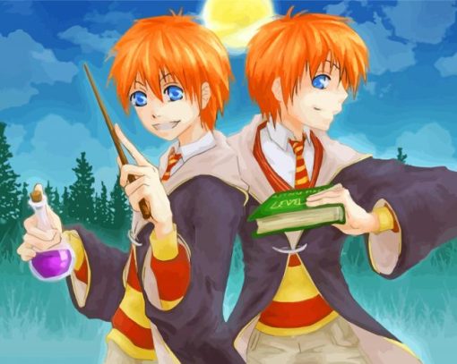 The Brothers Weasley Twins Art paint by number