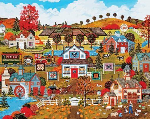 The Farm Jane Wooster paint by number