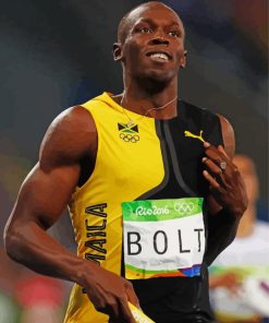 The Runner Usain Bolt paint by number