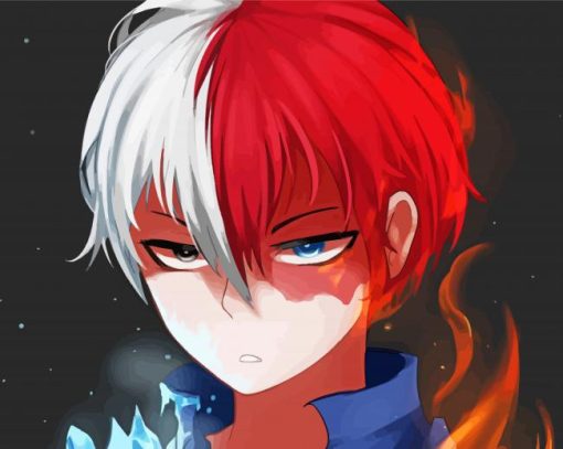 Todoroki Shoto paint by number