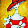 Vinatge Red Hat Lady paint by number