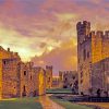 Vintage Caernarfon Castle paint by number