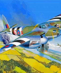 War De Havilland Mosquito paint by number