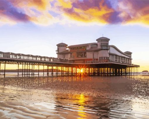 Weston Super Mare Pier paint by number