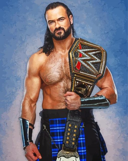 Wwe Champion Drew McIntyre paint by number