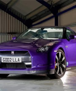 2018 Nissan GTR Dark Purple Paint by number