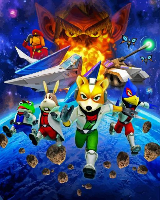 Action Adventure Game Star Fox paint by number