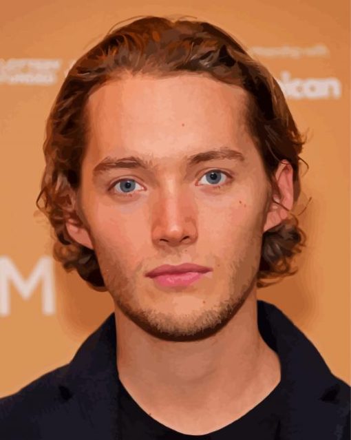 Actor Toby Regbo paint by number