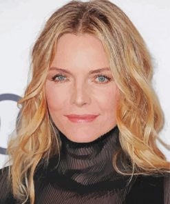 Actress Michelle Pfeiffer paint by number