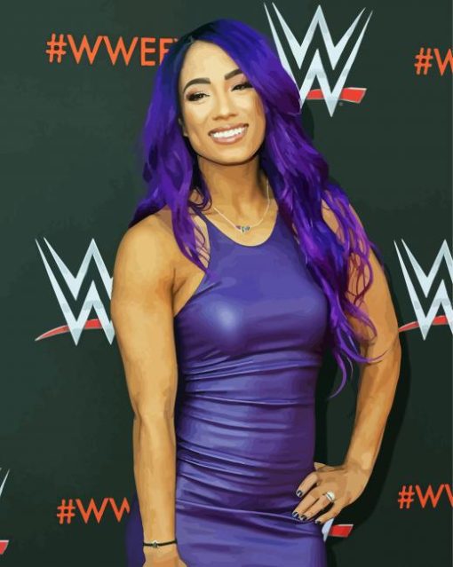 American Professional Wrestler Sasha Banks paint by number