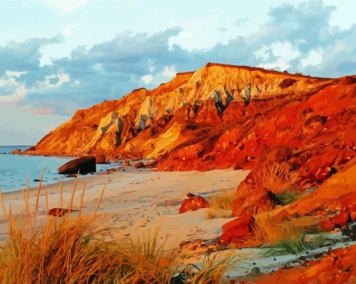 Aquinnah Cliffs Marthas Vineyard paint by number