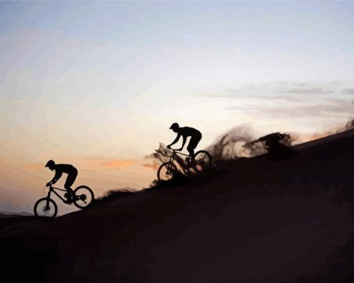 Bike Riding Sand Dunes paint by number