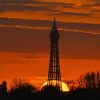 Blackpool Tower Sunset Silhouette paint by number