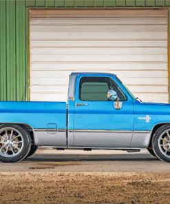 Blue 1984 Chevy Truck paint by number